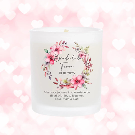 Personalised Wedding Candle for Bride to Be