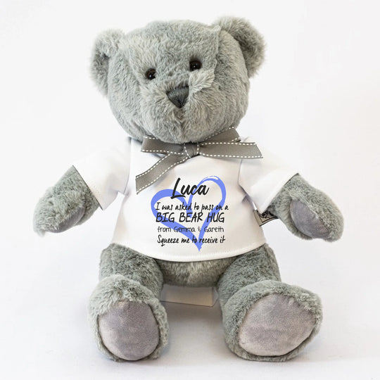 Personalised Teddy Bear - Big Bear Hug -Blue