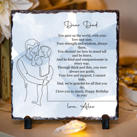 Personalised Slates for Fathers with Poem or Message