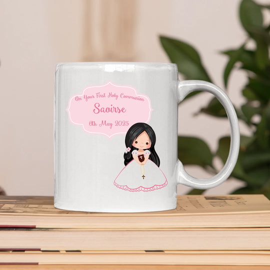 Personalised Communion Mug for Girls - Style 1