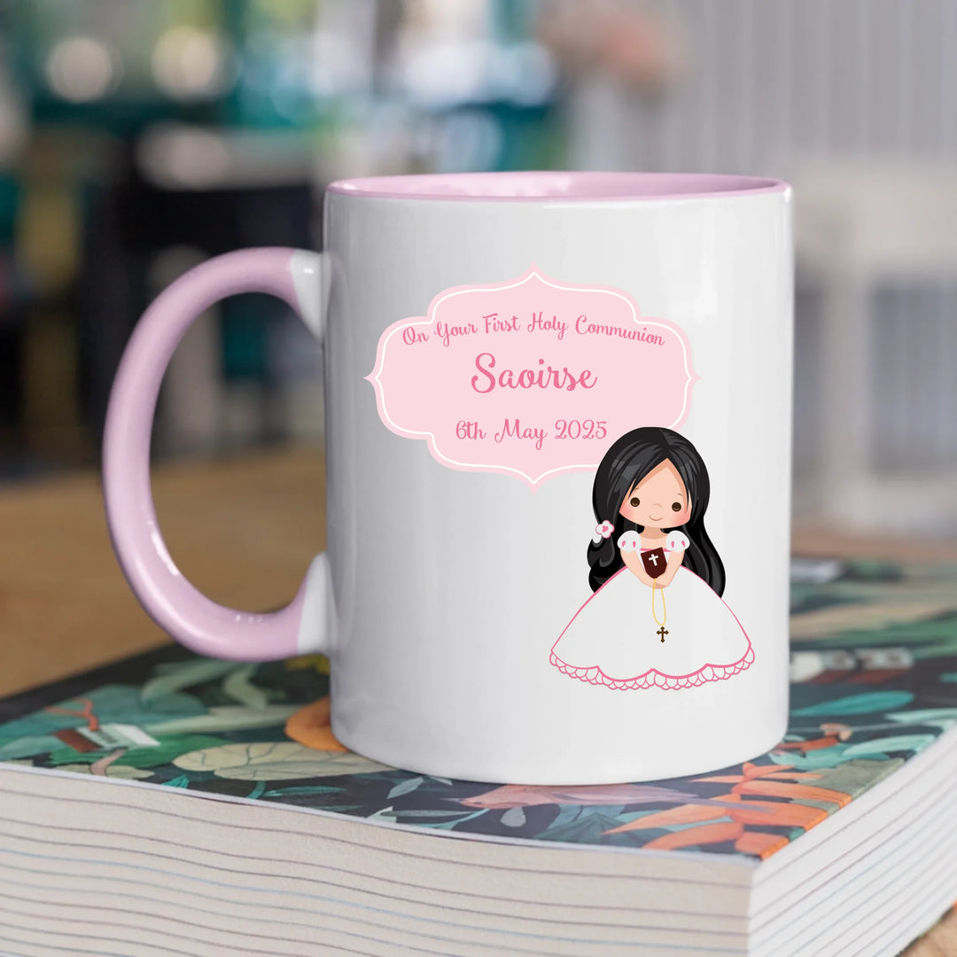 Personalised Communion Mug for Girls - Style 1