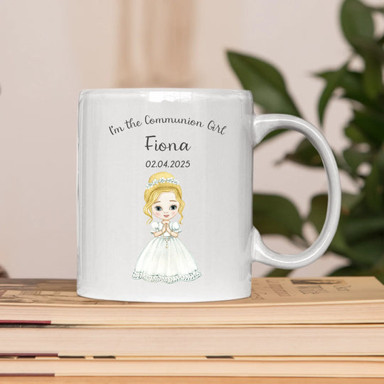 Personalised Communion Mug for Girls- Style 2