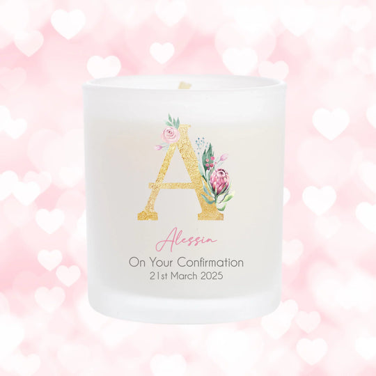 Personalised Confirmation Candle - Choose Your Initial