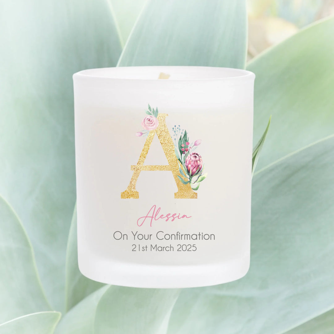 Personalised Confirmation Candle - Choose Your Initial
