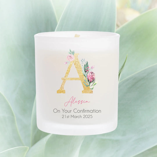 Personalised Confirmation Candle - Choose Your Initial