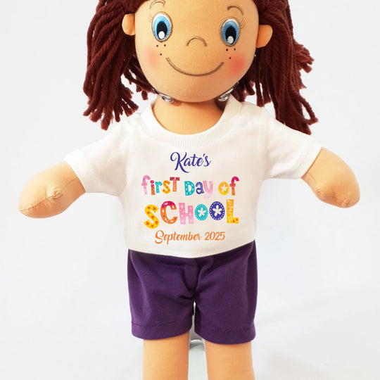 Personalised Rag Doll - First Day of School