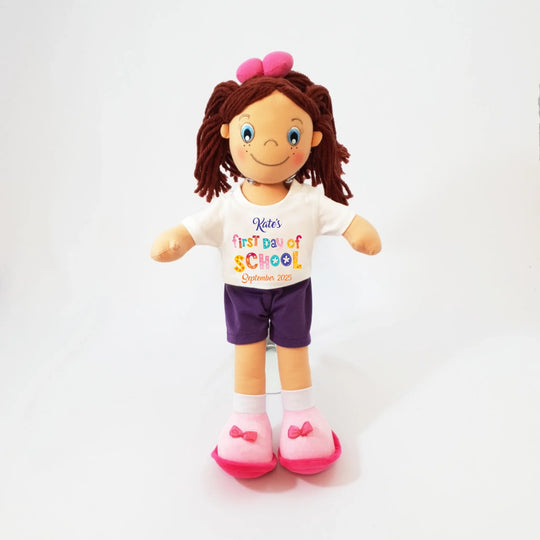 Personalised Rag Doll - First Day of School