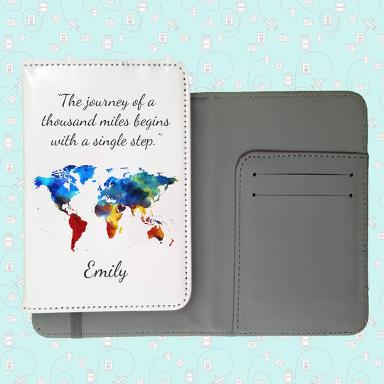 Personalised Passport Cover - World Map