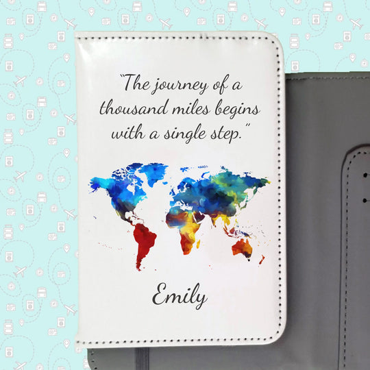 Personalised Passport Cover - World Map