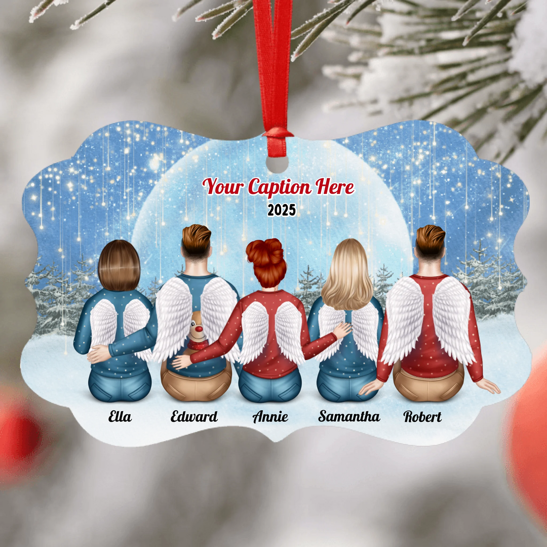 Personalised Memorial Christmas Ornament - Siblings/ Friends 3 Female & 2 Male