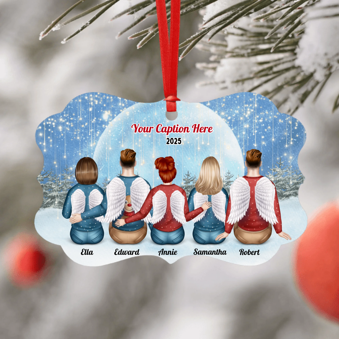 Personalised Memorial Christmas Ornament - Siblings/ Friends 3 Female & 2 Male