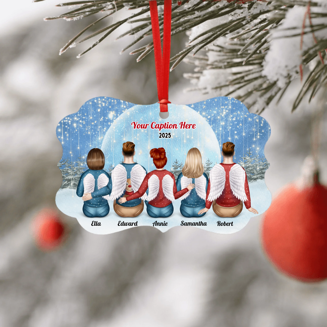 Personalised Memorial Christmas Ornament - Siblings/ Friends 3 Female & 2 Male