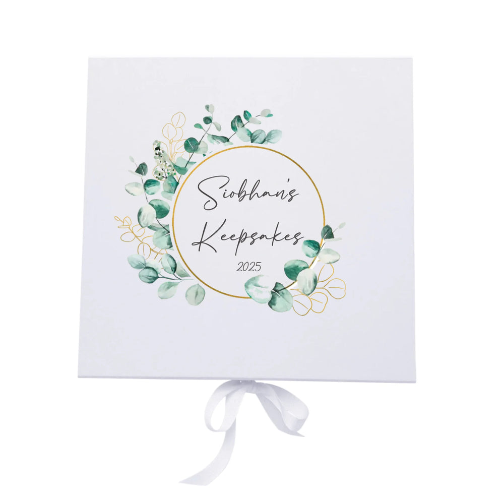 Personalised Floral Wreath Keepsake box - For Any Occasion
