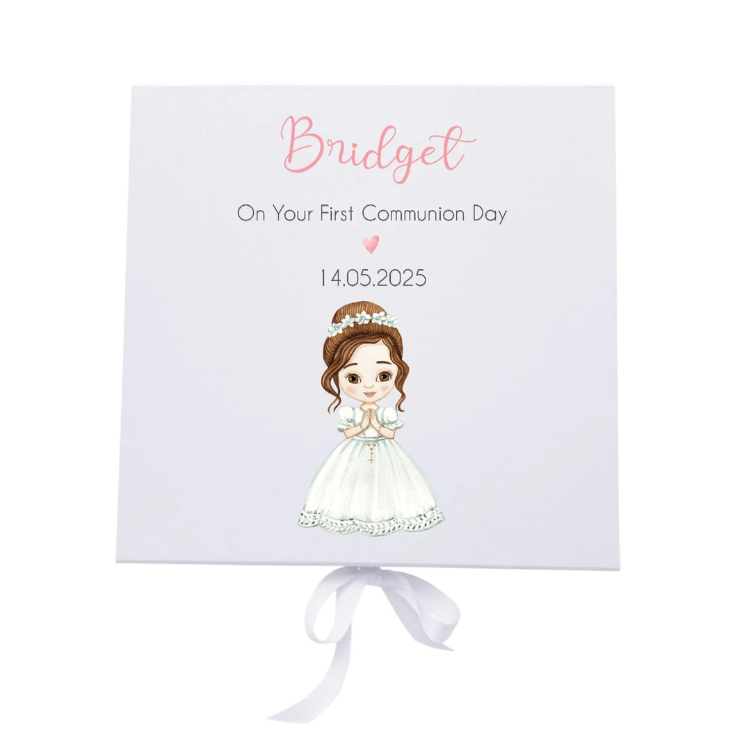 Personalised Communion Keepsake Box - Girl