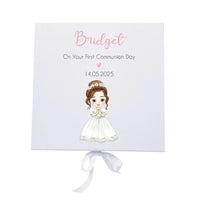 Personalised Communion Keepsake Box - Girl