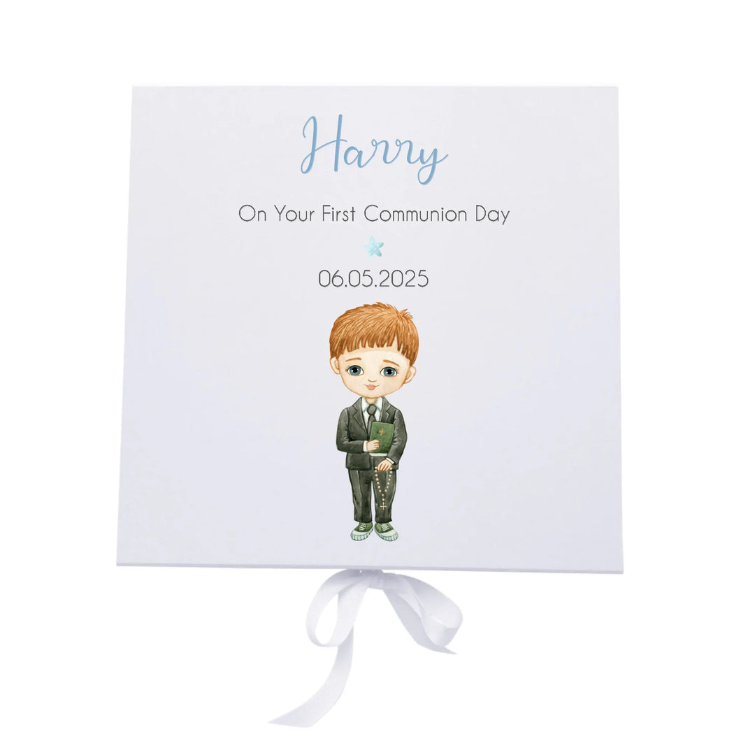 Personalised Communion Keepsake Box - Boy