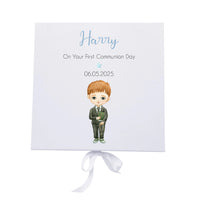 Personalised Communion Keepsake Box - Boy