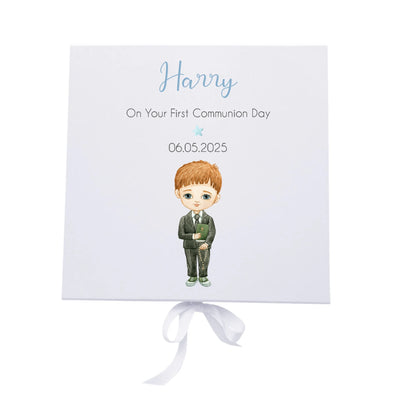 Personalised Communion Keepsake Box - Boy