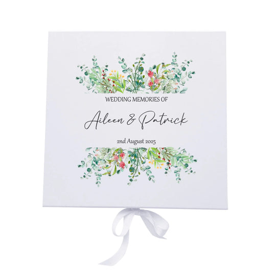 Personalised Wedding Memories Keepsake Box for Couples