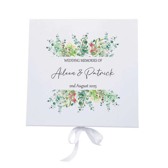 Personalised Wedding Memories Keepsake Box for Couples