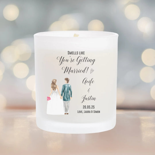 Personalised Wedding Candle - Smells Like You're Getting Married