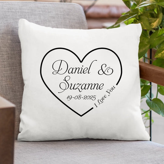 Personalised Cushion for Couple - Love Heart