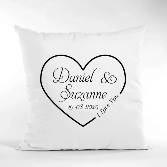 Personalised Cushion for Couple - Love Heart