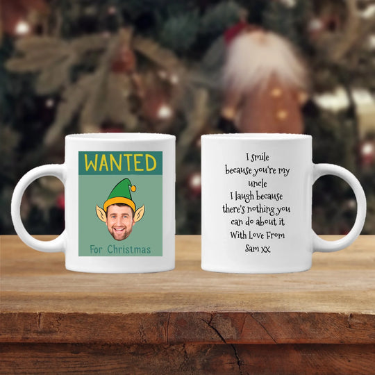 Personalised Christmas Elf Mug - Upload Your Own Photo
