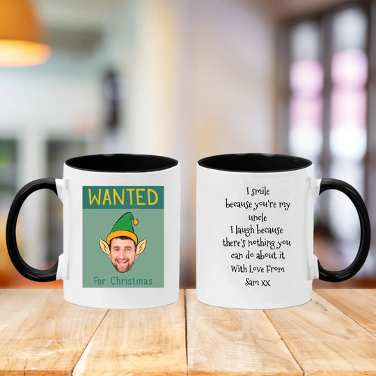 Personalised Christmas Elf Mug - Upload Your Own Photo