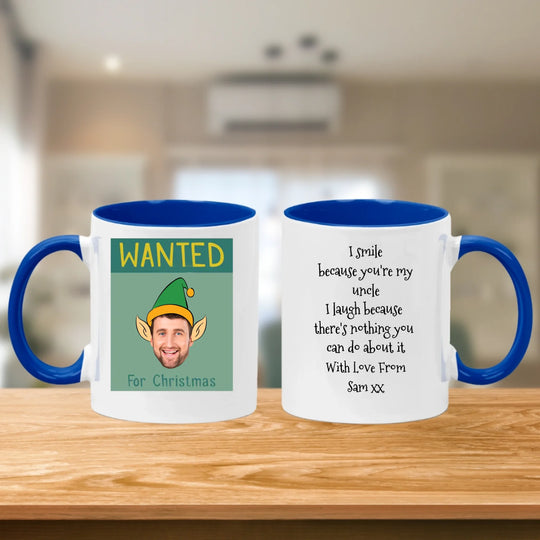 Personalised Christmas Elf Mug - Upload Your Own Photo