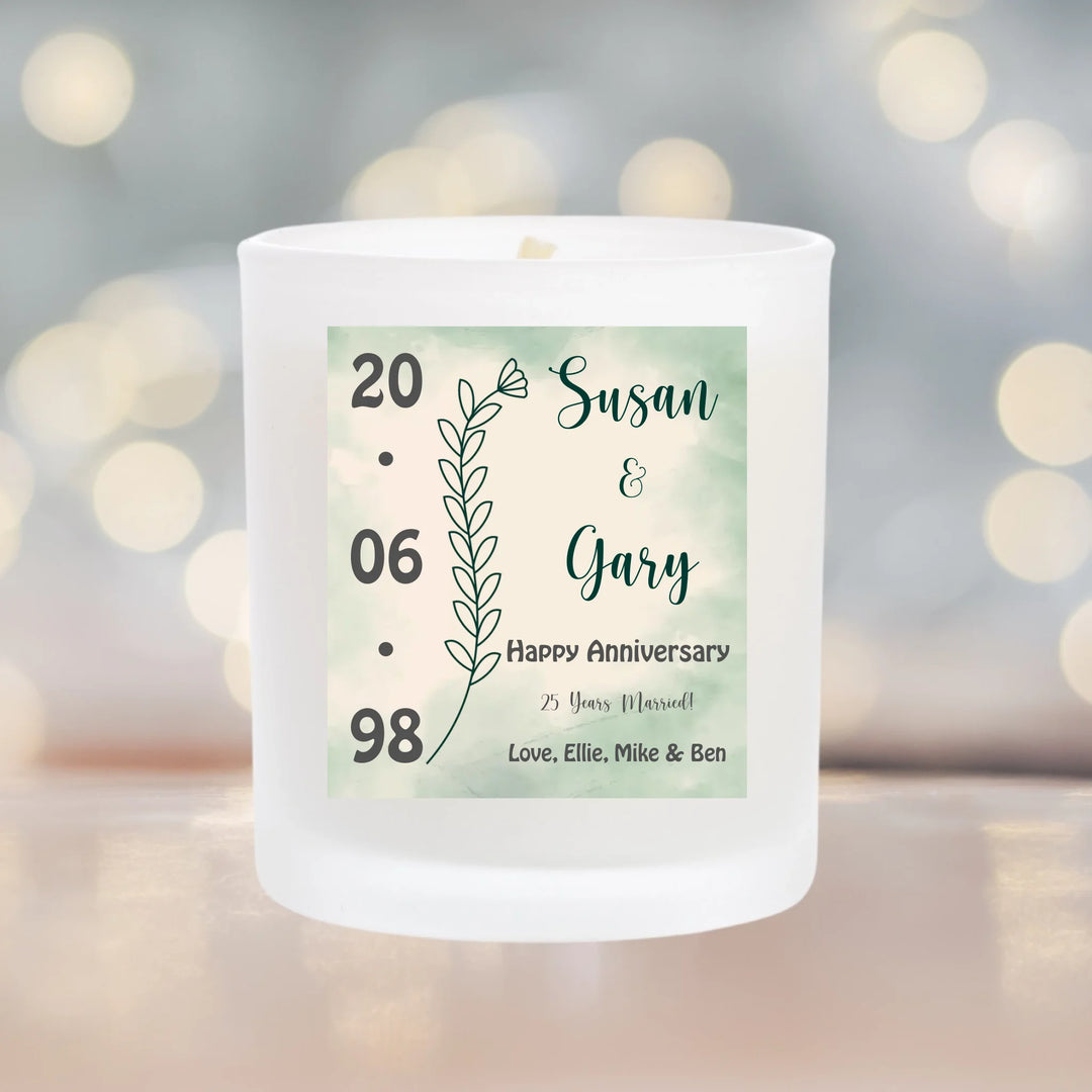 Personalised Anniversary Candle