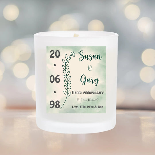 Personalised Anniversary Candle