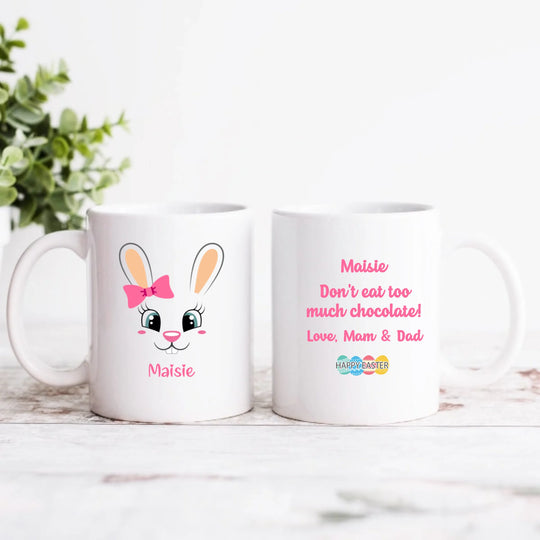 Personalised Easter Mug for Girls - Don't Eat Too Much Chocolate