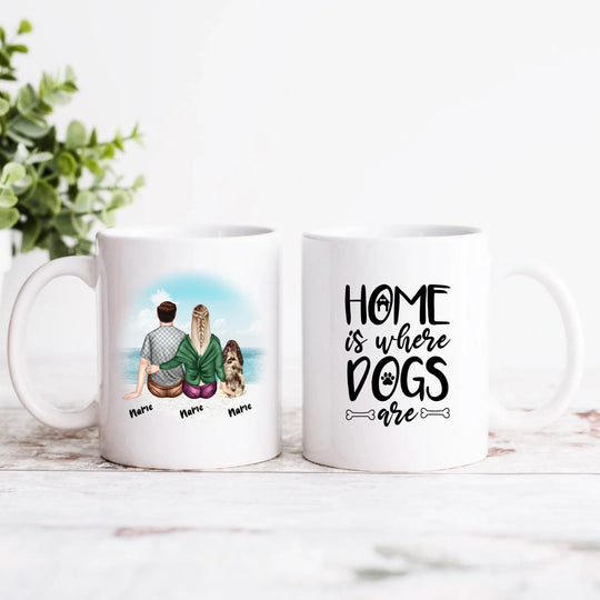 Personalised Mug - Couple and Dog