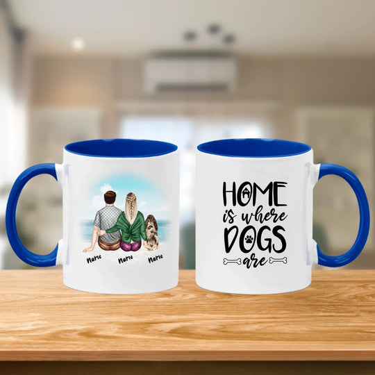 Personalised Mug - Couple and Dog