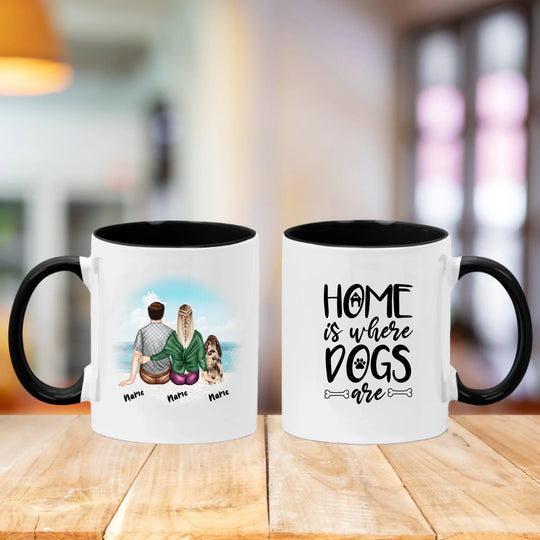 Personalised Mug - Couple and Dog