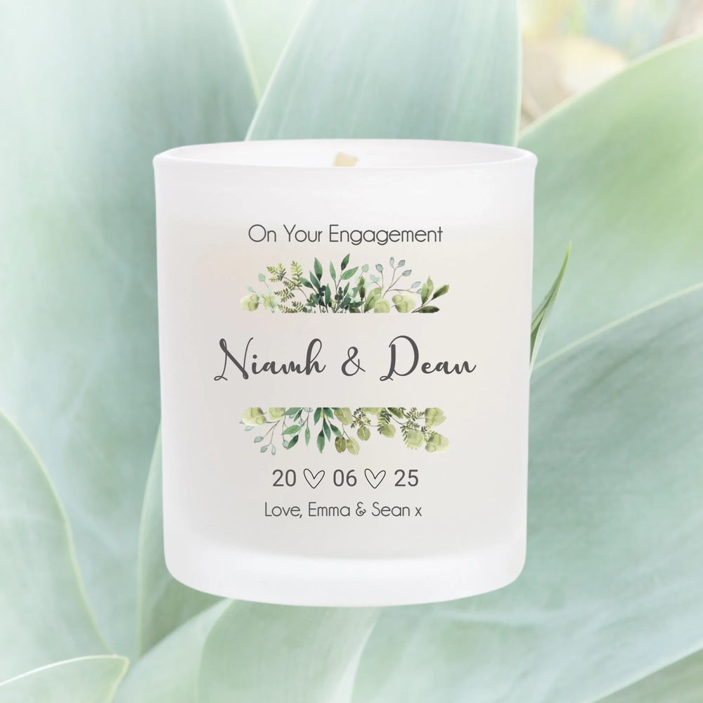 Personalised Candle - Engagement Eucaluptus