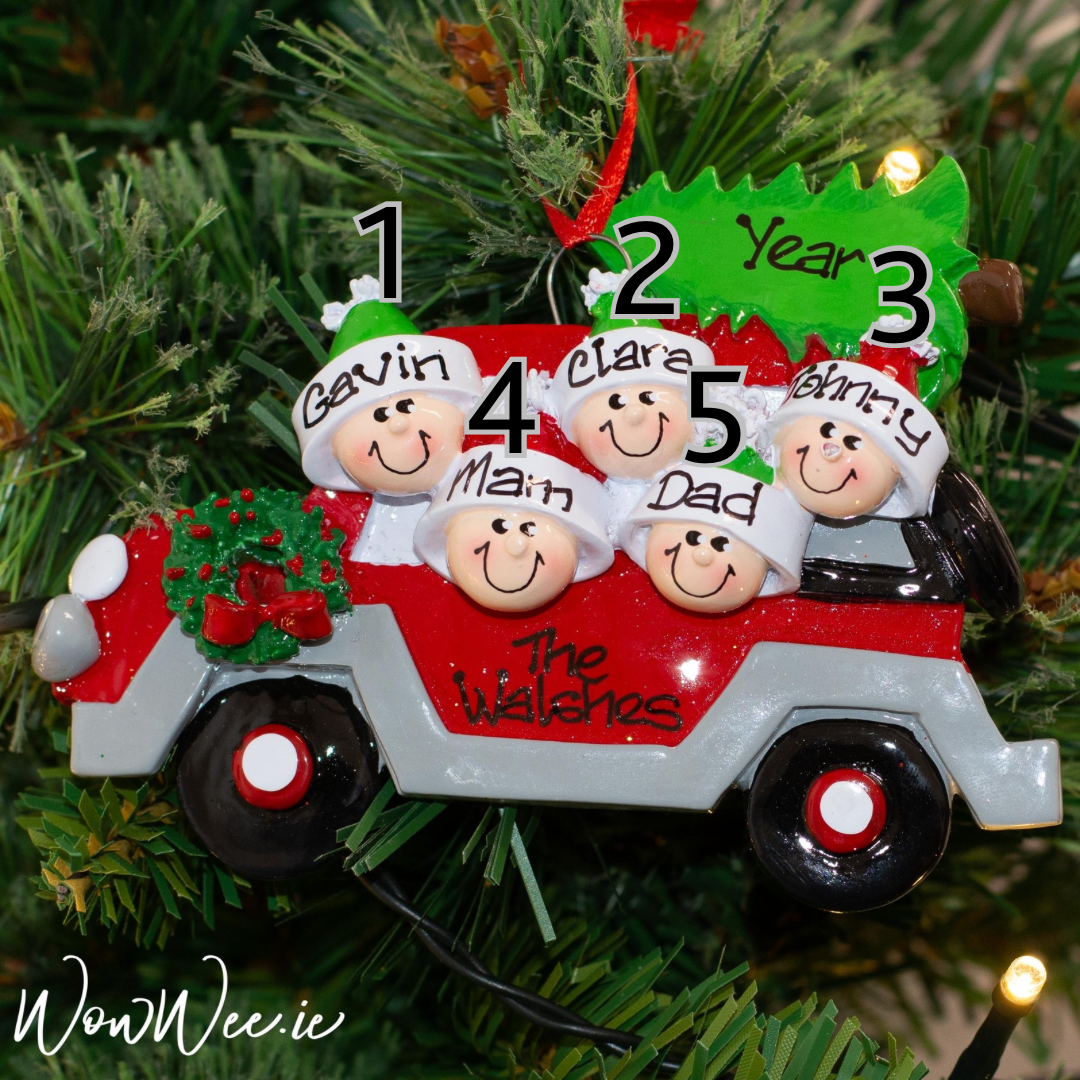 Personalised Christmas Ornament - Christmas Tree Caravan 5