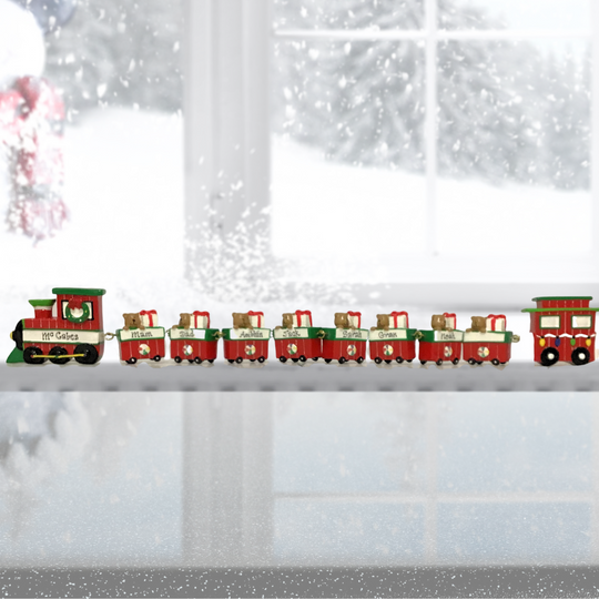 Personalised Linking Train 8 Carriages in 'Our Christmas Express' Gift Box