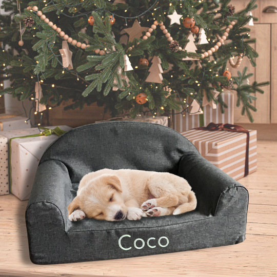 Personalised Pet Bed - Small - Smokey Snooze Grey