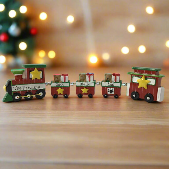 Personalised Linking Train 3 Carriages in 'Our Christmas Express' Gift Box