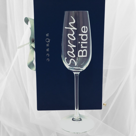 Personalised Bridal Champagne Glass - For Bride & Bridal Party