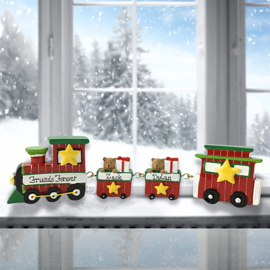 Personalised Linking Train 2 Carriages in 'Our Christmas Express' Gift Box