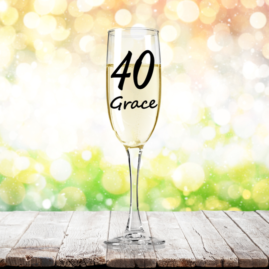 Personalised Birthday Champagne Glass