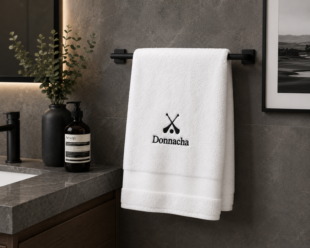 Personalised Luxury Towel for Men - Sports Star