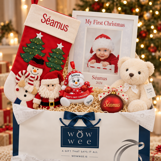 Personalised Baby's First Christmas 5 Piece Quality Gift Set - for a Special Baby