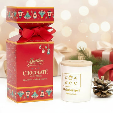 Christmas IRISH Hamper - Christmas Spice Candle & Luxury Chocolates - Not Personalised - Ready to Go!