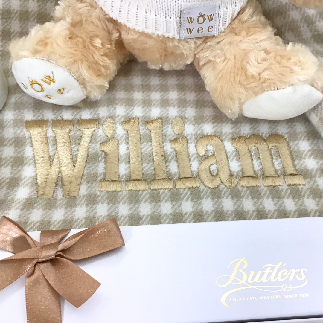 Personalised Luxury Signature Hamper Gift Box - Neutral & Irish for Parent and Baby