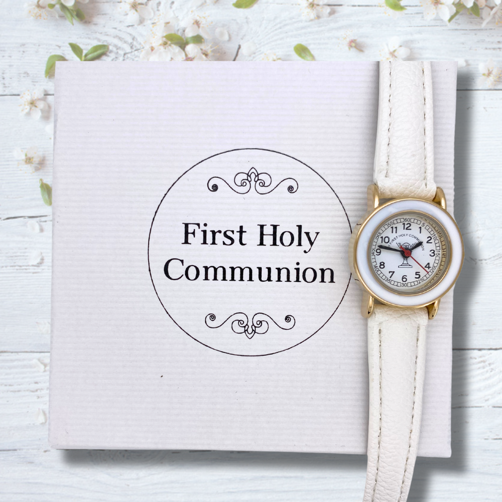 Gold Communion Watch for Girls - Timeless Keepsake for a Special Occasion in Gift Box