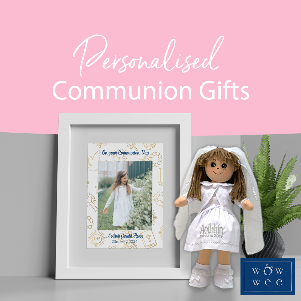 Personalised Communion Rag Doll - Brown Hair